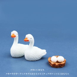 日式可愛小天鵝仿真動物模型擺件微縮迷你微景觀多肉沙盤配件玩具 日式可愛小天鵝仿真動物模型擺件微縮迷你微景觀多肉沙盤配件玩具