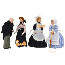 12分娃娃屋洋娃娃迷你娃娃袖珍模型陶瓷現代人偶1/12 bjd ob11