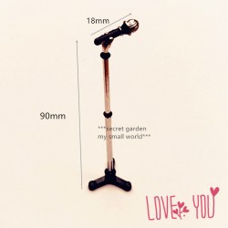 仿真場景袖珍娃娃屋食玩迷你麥克風拐杖膠帶拍攝道具配件微縮擺件