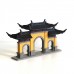 新品嘉賢坊古建筑模型造景微景觀牌坊裝飾山門牌樓擺件微拍