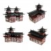 新品中式盆景國風建筑雙子樓造景系列水陸缸裝飾魚缸裝飾用
