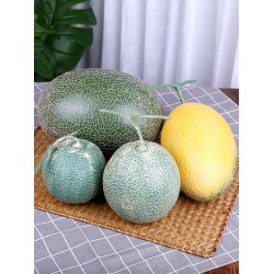 塑料仿真哈密瓜模型網紋甜瓜假水果大號果蔬拍攝道具裝飾擺件 塑料仿真哈密瓜模型網紋甜瓜假水果大號果蔬拍攝道具裝飾擺件
