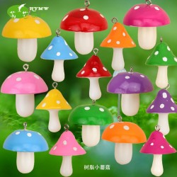 樹脂仿真小蘑菇模型草菇平菇菌類食品道具迷你小蘑菇玩具鑰匙掛件