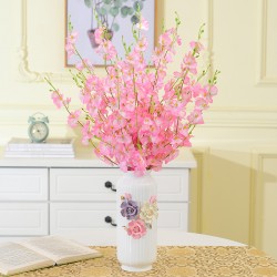 現代簡約陶瓷花瓶擺件餐桌瓷器家居裝飾品客廳電視柜玄關干花擺設