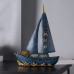 一帆風順擺件酒柜裝飾品辦公室帆船擺設現代家居飾品客廳工藝品