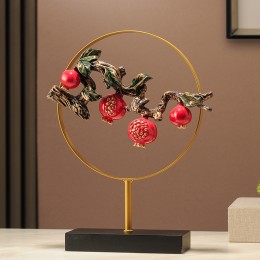 多子多福石榴擺件新中式家居客廳玄關電視酒柜裝飾品喬遷新居禮品