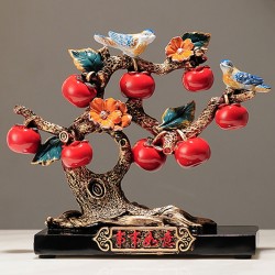 事事如意新中式柿子擺件家居客廳玄關電視柜酒柜裝飾品喬遷禮品物