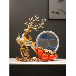 鹿流沙擺件客廳招財家居裝飾品現代簡約電視柜酒柜工藝品禮品家用 鹿流沙擺件客廳招財家居裝飾品現代簡約電視柜酒柜工藝品禮品家用