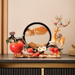 新中式一鹿相伴鹿擺件裝飾品 客廳玄關酒柜桌面擺件 喬遷新居禮品 新中式一鹿相伴鹿擺件裝飾品 客廳玄關酒柜桌面擺件 喬遷新居禮品