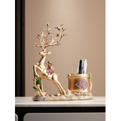 一鹿高升收納筒擺件喬遷新居朋友長輩送禮禮品裝飾品家居辦公擺件