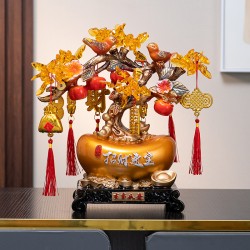 招財進寶發財樹擺件客廳玄關辦公室裝飾事事如意開業喬遷新年禮品