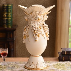 歐式陶瓷花瓶擺件奢華客廳家居裝飾品插花玄關餐桌干花大花瓶輕奢