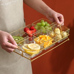 輕奢風水果盤家用客廳茶幾玻璃果盤分格茶點干果盤糖果零食擺放盤 輕奢風水果盤家用客廳茶幾玻璃果盤分格茶點干果盤糖果零食擺放盤