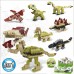 中國積木侏羅紀恐龍小顆粒積木扭蛋盲盒益智拼裝玩具禮品