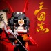 潮玩擺件方頭人仔手辦三國演義關羽超云呂布曹操拼裝積木玩具模型