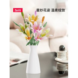 JAKI佳奇積木百合永生花束送女生禮物閨蜜拼裝玩具植物擺件情人節