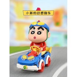奇妙積木Keeppley蠟筆小新周邊迷你校車玩具動感跑車拼裝擺件禮物