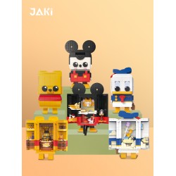 JAKI佳奇積木小顆粒二創唐老鴨維尼熊可愛玩具擺件男女孩生日禮物